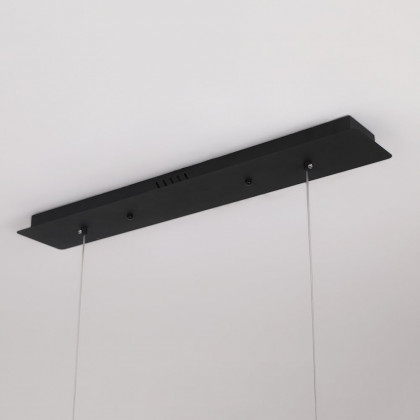 HMR Modern Kitchen Island Light with Glass Globe Shade Ceiling Pendant Lights - Black, 7-Light