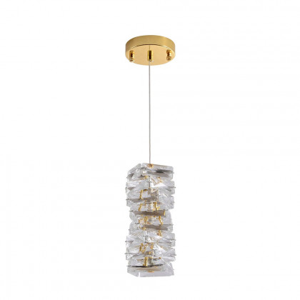 HMR - Glam Crystal Island Pendant Light in Gold Led Mini Chandelier for Kitchen Dining room