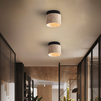 HMR - Travertine Hallway Modern Flush Mount LED Ceiling Light