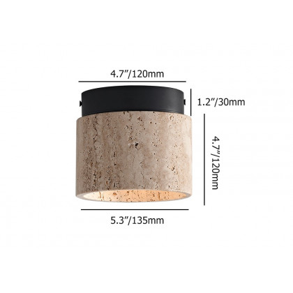 HMR - Travertine Hallway Modern Flush Mount LED Ceiling Light