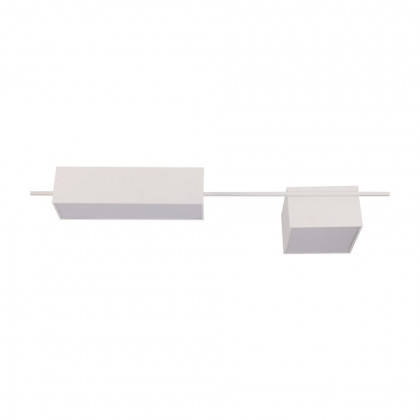 HMR - 2-Light Rectangle Modern Flush Mount LED Ceiling Light with Acrylic in White