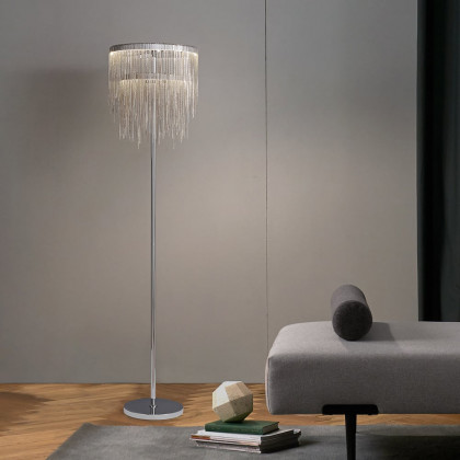 HMR - Postmodern Chrome LED Tassel Floor Lamp Home Decor Standing Lamp for Living Room
