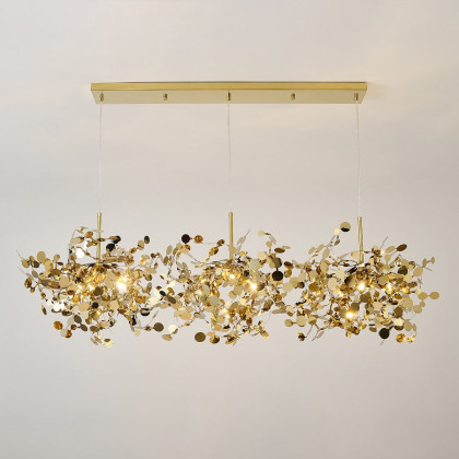 HMR - 9-light Luxury Stainless Steel Gold kitchen island chandelier Bright Ceiling Light
