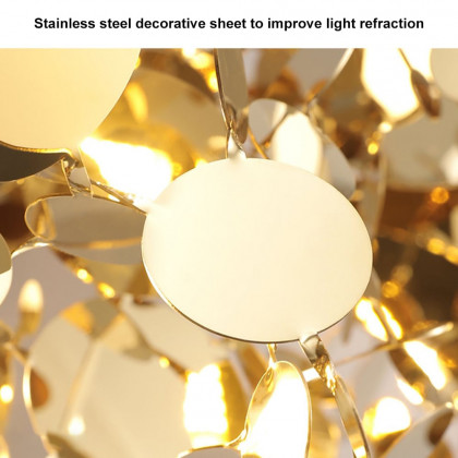 HMR - 9-light Luxury Stainless Steel Gold kitchen island chandelier Bright Ceiling Light