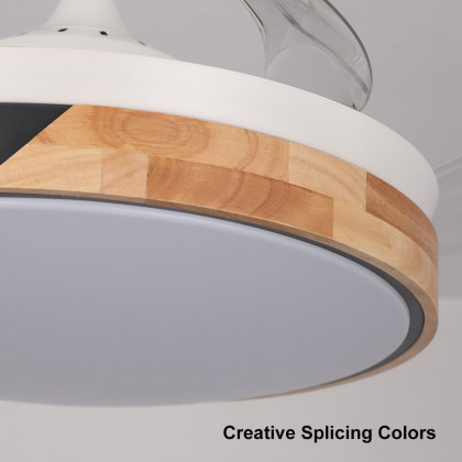 HMR - Nordic 42" LED Ceiling Fans Light 6-Speed Reversible Blades with Remote Control