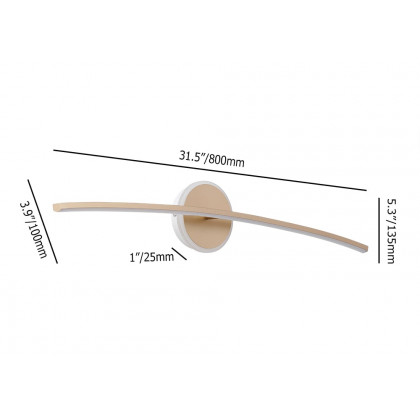 HMR - Gold Bathroom Vanity LED Wall Light Modern Wall Sconce with White Silicone Shade