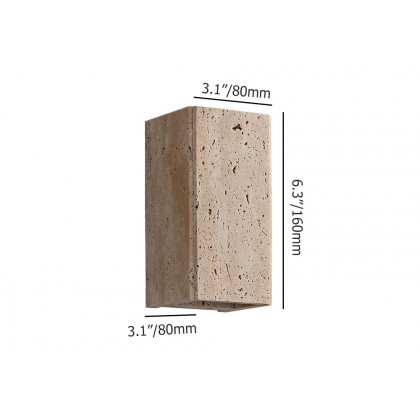 HMR - Travertine LED Outdoor Wall Lighting Modern Waterproof IP65 Outside Wall Sconce
