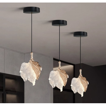 HMR - Gold Dimmable 3-Color Acrylic LED Chandelier Pendant Light