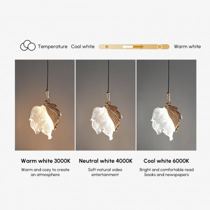 HMR - Gold Dimmable 3-Color Acrylic LED Chandelier Pendant Light