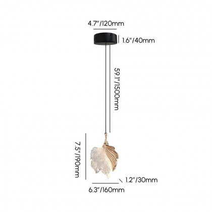 HMR - Gold Dimmable 3-Color Acrylic LED Chandelier Pendant Light