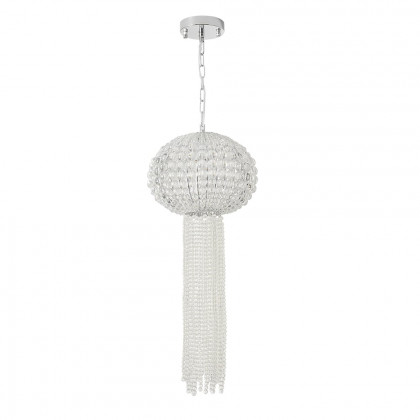 HMR - Glam Chrome Jellyfish Beaded Crystal Chandelier Pendant Light for Foyer Dining Room