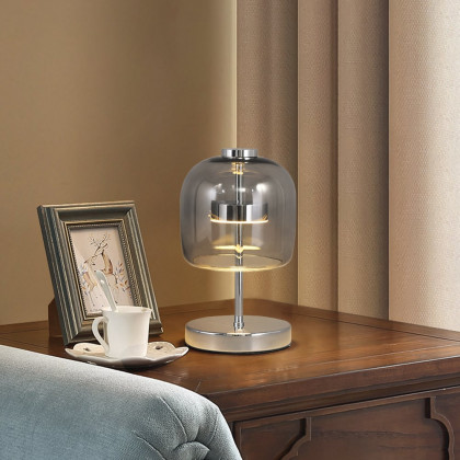 HMR - Modern Chrome 3-Color Light LED Table Lamp