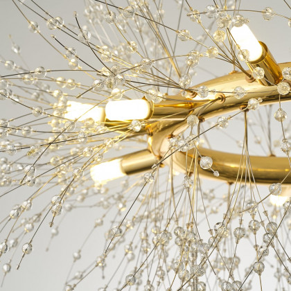 HMR - Mid Century Modern 12-Light Crystal Firework Sputnik Chandelier Pendant Ceiling Light