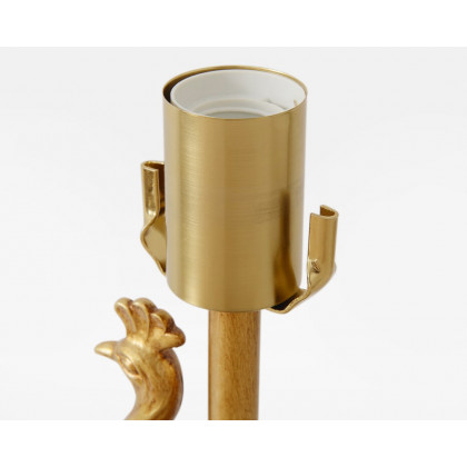 HMR - Mid Century Modern Golden Resin Peacock Table Lamp