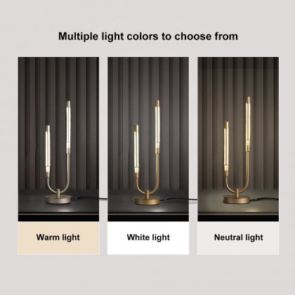 HMR - Gold Candle-Stick Table Lamp Built-in LED Modern Portable Desk Lamp
