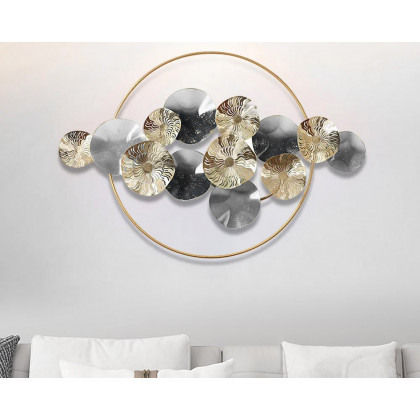 HMR Modern Metal Wall Decor - Gray