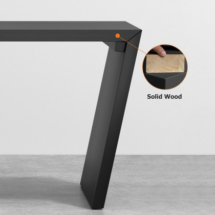HMR Cabstract Series Modern 63" Office Desk with Drawer - Black