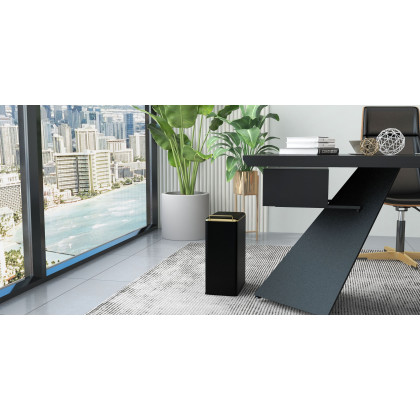 HMR Cabstract Series Modern 63" Office Desk with Drawer - Black