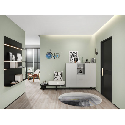 HMR - Modern Indoor Oval Wall Sconce with LED Rotated