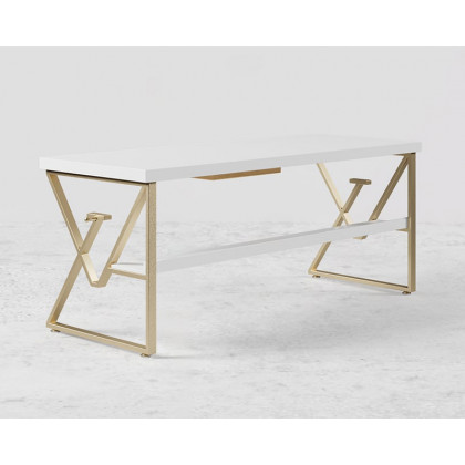 HMR - Modern 59" Writing Desk with Drawer & Shelf