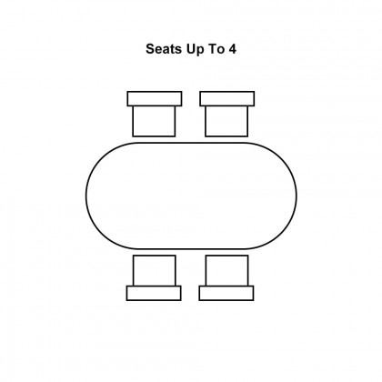 HMR Tintica Series Japandi Style Oval Wood Dining Table - Natural, 59" (Seats 4 People)