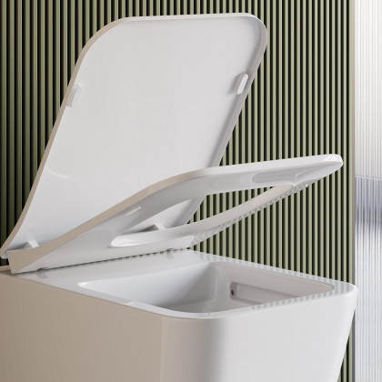 HMR - Wall-Hung Toilet with In-Wall Tank and Carrier System in White