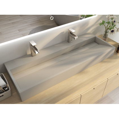 HMR - Modern Single Handle 1-Hole Waterfall Bathroom Sink Faucet