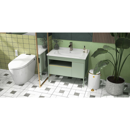 HMR - Modern Single Handle 1-Hole Waterfall Bathroom Sink Faucet