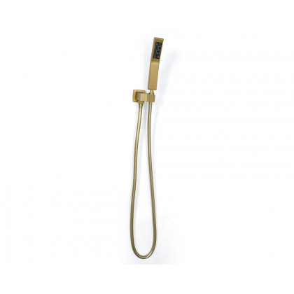 HMR Modern Waterfall Wall-Mount Bathtub Faucet with Handshower - Brushed Gold
