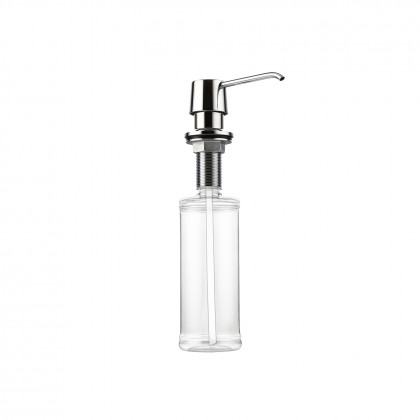 HMR - Modern Deck-Mount Soap Dispenser with Self-Priming Pump in Polished Chrome