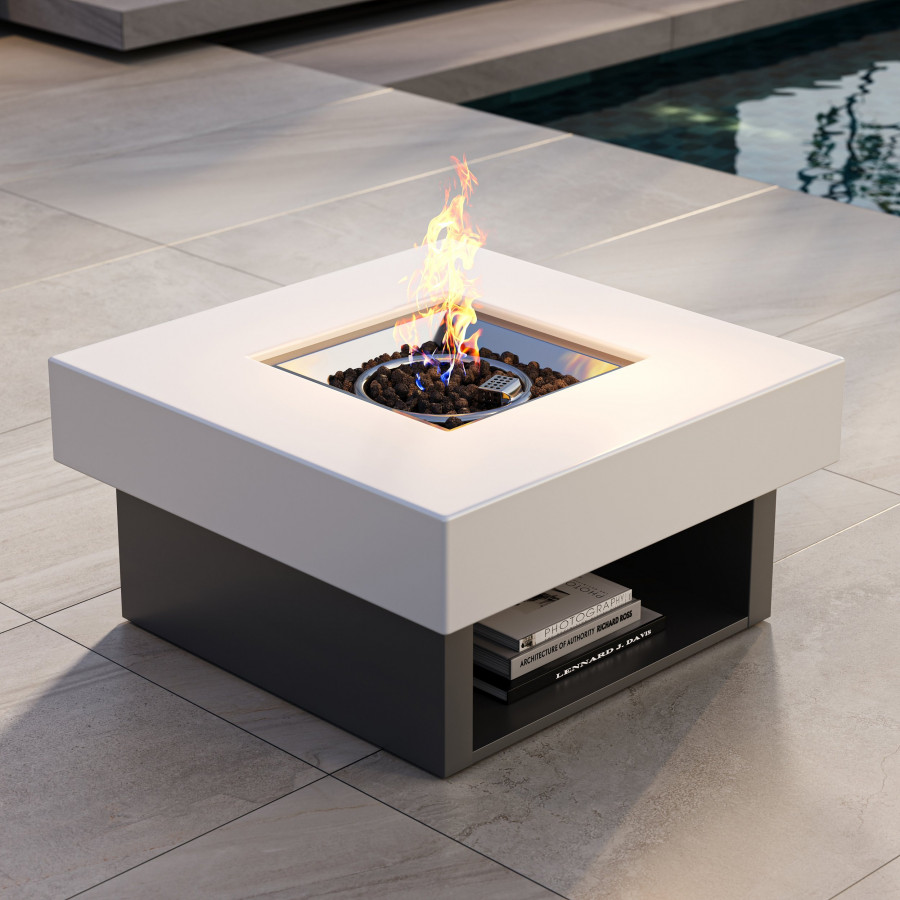 HMR - Square Smokeless Propane Outdoor Fire Pit (27.6" Width)