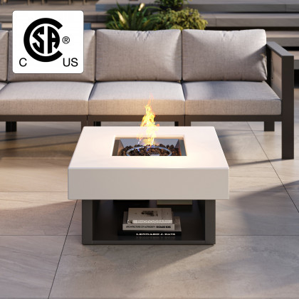 HMR - Square Smokeless Propane Outdoor Fire Pit (27.6" Width)