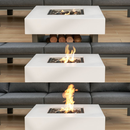 HMR - Square Smokeless Propane Outdoor Fire Pit (27.6" Width)