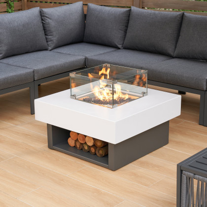 HMR - Square Smokeless Propane Outdoor Fire Pit (27.6" Width)