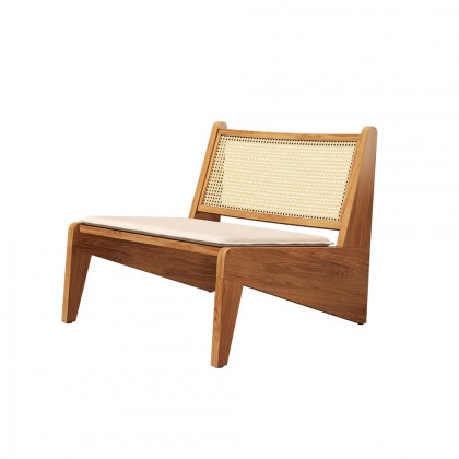 HMR - Boho Style Outdoor Aluminium Alloy & PE Rattan Patio Chair with Removable Cushion