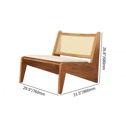 HMR - Boho Style Outdoor Aluminium Alloy & PE Rattan Patio Chair with Removable Cushion