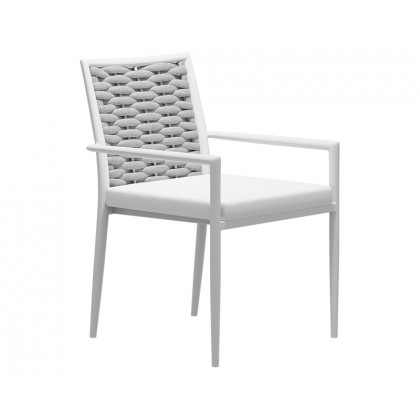 HMR - 7-Pieces Outdoor Patio Dining Set Extendable Aluminum & Wood-Plastic Table & Chairs Set