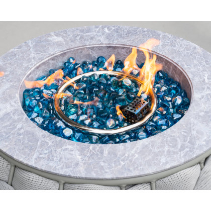 HMR Tatta 3-Pieces Winter Outdoor Smokeless Fire Pit Set with Chairs - Gray, With 2 Chairs, Fixed Base