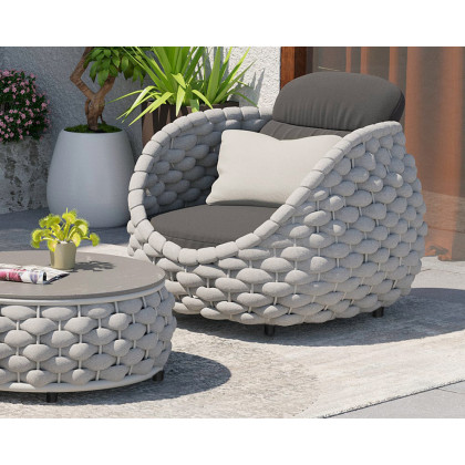 HMR Tatta 3-Pieces Winter Outdoor Smokeless Fire Pit Set with Chairs - Gray, With 2 Chairs, Fixed Base