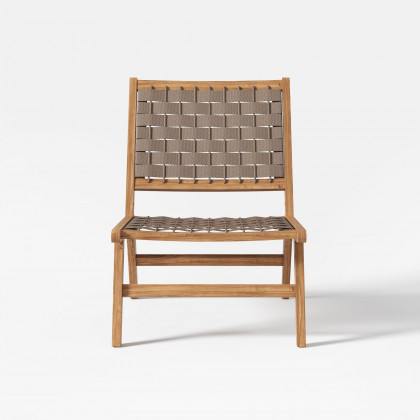 HMR - Natural Teak Wood Woven Outdoor Chair