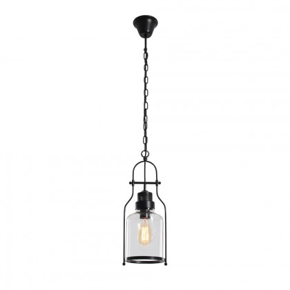 HMR - Inejar Industrial Metal and Glass Pendant Light in 1-Light, Rust