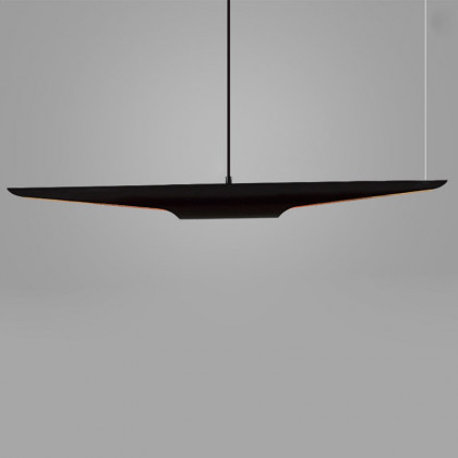 HMR - Modern 2-Light Freely Hanging Single Pendant Light in Black and Gold