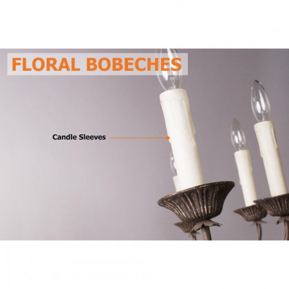 HMR - Candlely 12-Light Wagon Wheel Chandelier with Flaxen Hemp Rope in Rust
