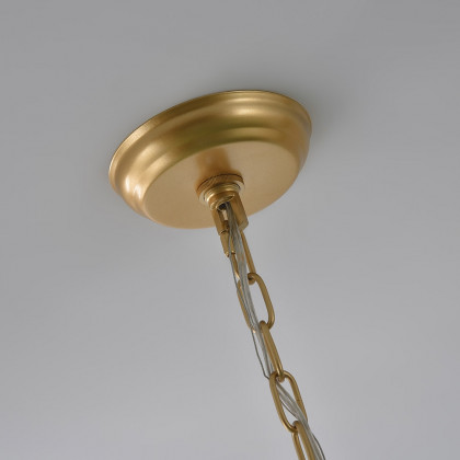 HMR - Modern 4-Light Iron Suspended Geometric Chandelier in Gold