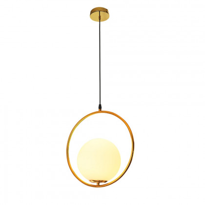 HMR - Contemporary Minimalist Ring Glass Globe Pendant Light in Single