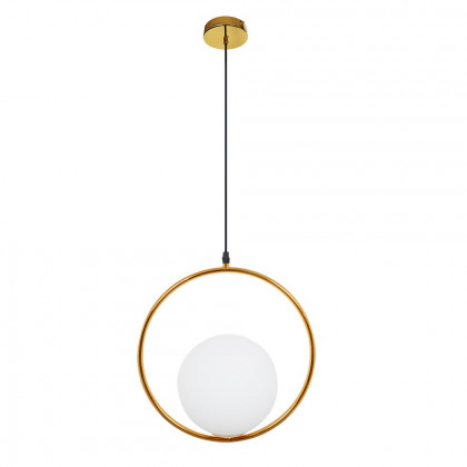 HMR - Contemporary Minimalist Ring Glass Globe Pendant Light in Single