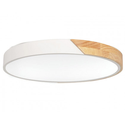 HMR Modern 20" Drum Flush Mount Ceiling Light - White Dimmable & Remote Control
