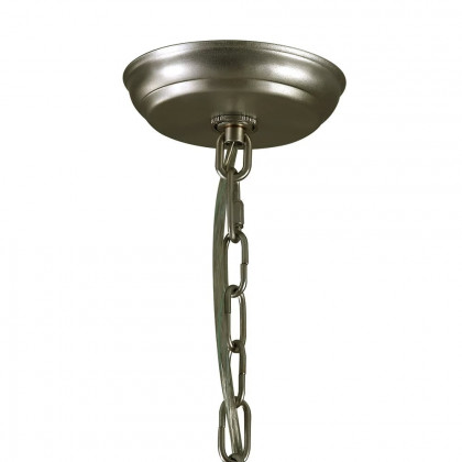 HMR - Kesarre Retro Wood Beaded Ceiling Chandelier in Gray and Blue