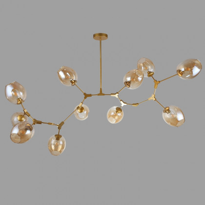 HMR - Modern Kitchen Island 11-Light Metal Pendant Light in Gold