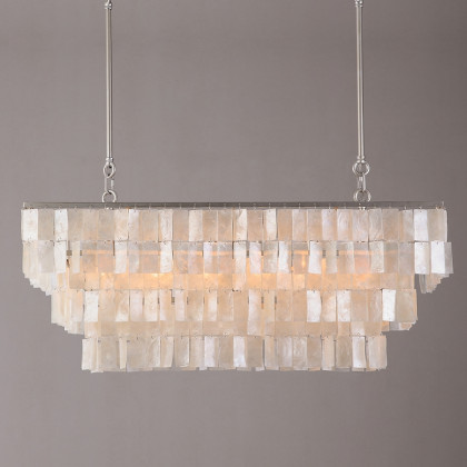 HMR - Elsa French Linear Shell Kitchen Island Light in 6-Light